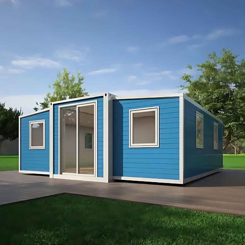Stilvolles und langlebiges, faltbares, mobiles Boardhaus mit zwei Flügeln