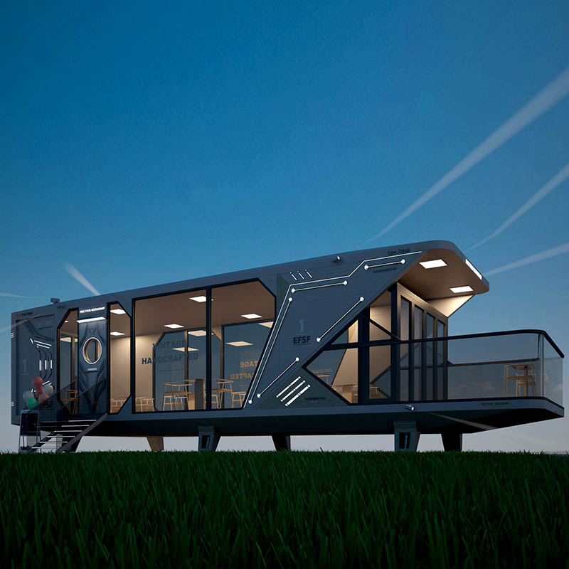 Luxuriöses mobiles Büro in Raumkapselform
